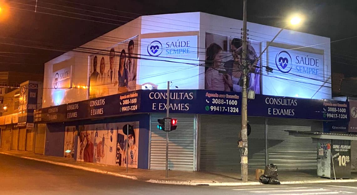 Fachada da Clínica Saúde Sempre